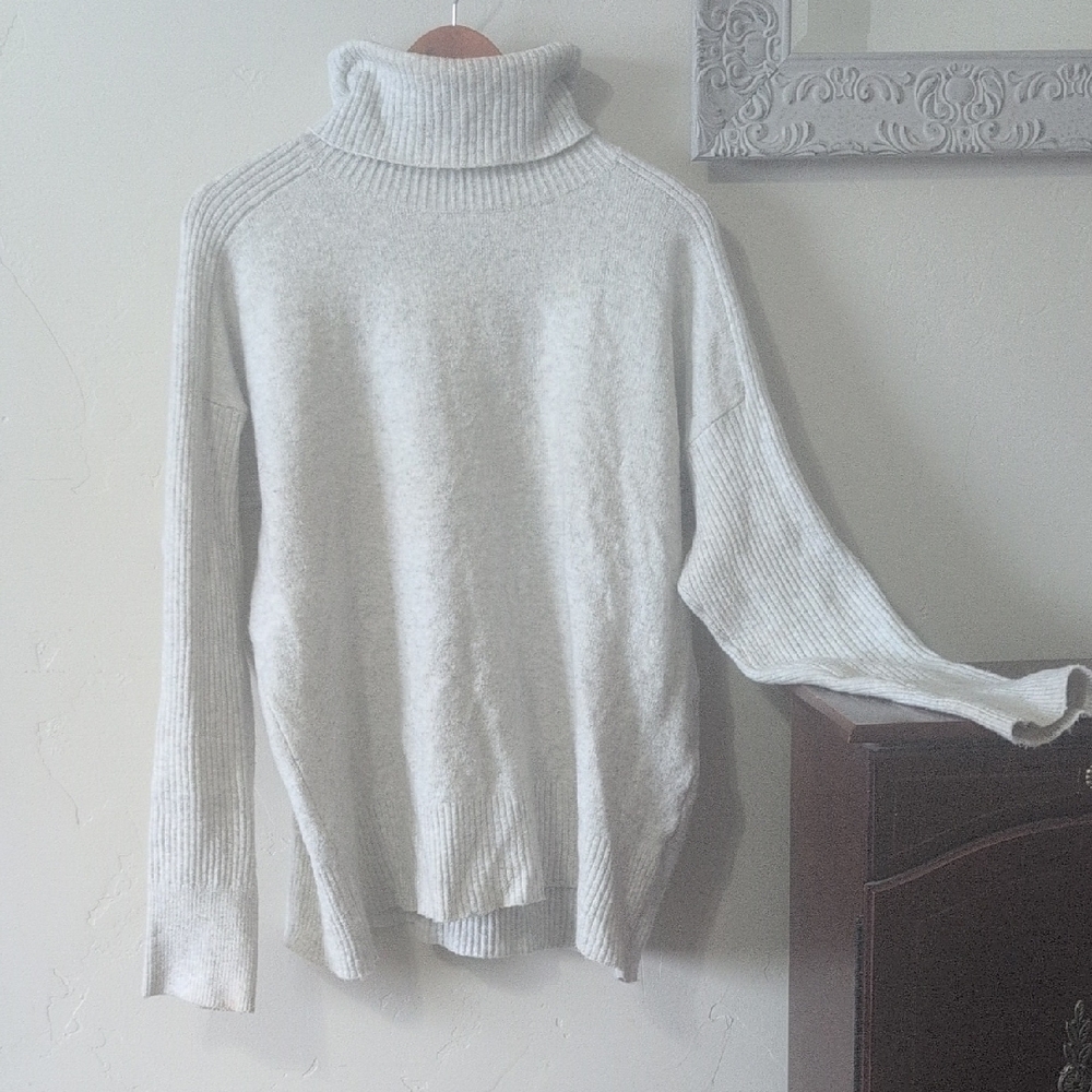 Women's Cream Turtleneck Sweater